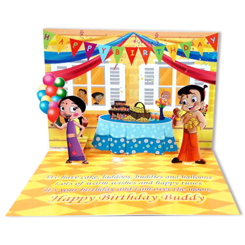 Chhota Bheem Birthday Greeting Card