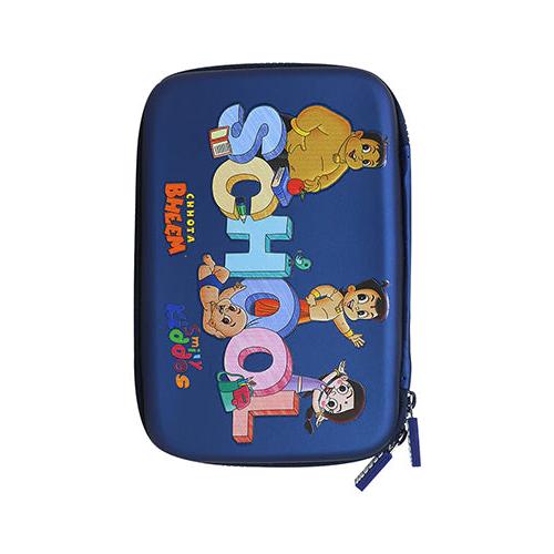 Chhota Bheem - Stylish & Spacious Hardtop EVA Pencil Case School Theme - Blue