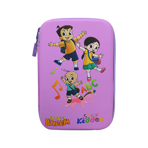 Chhota Bheem - Stylish & Spacious Hardtop EVA Pencil Case Musical - Purple