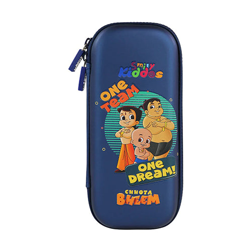 Chhota Bheem - Stylish & Spacious Hardtop EVA Pencil Case One Team - Metallic Blue