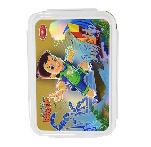 Chhota Bheem Lunch Box Green and White