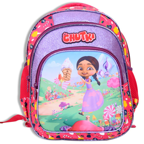 Chutki School Bag 3 Zipper - Pink